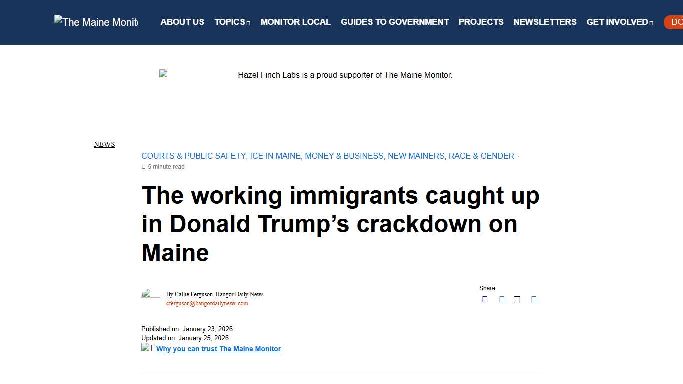 The working immigrants caught up in ICE crackdown on Maine